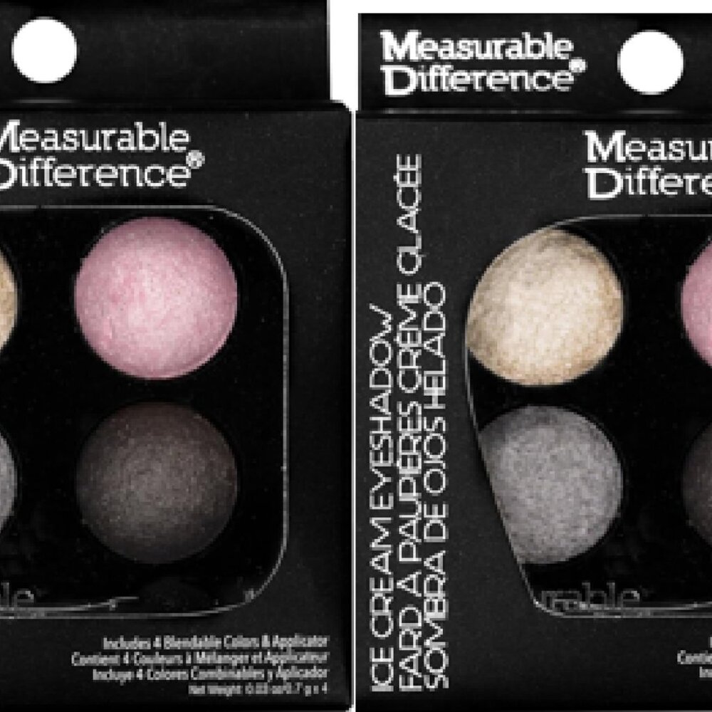 Lot of 2 Measurable Difference Ice Cream Eyeshadow Palettes Natural Smokey